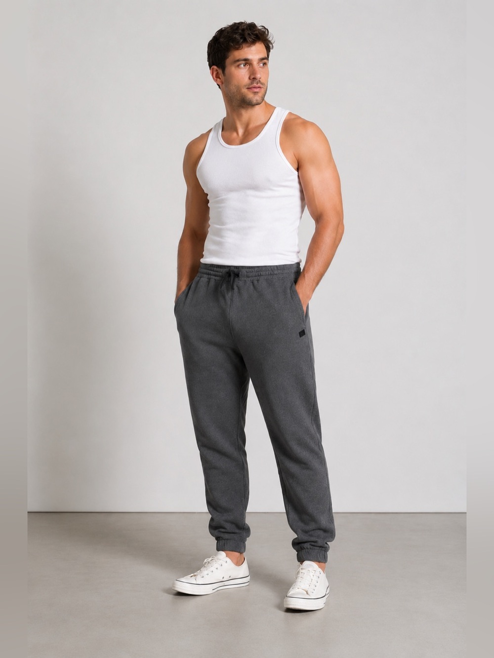 Lunya Men’s Restore Double Faced Gray Jogger Sweatpants Small NEW Luxury Soft - Picture 2 of 8
